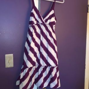 Purple and white dress
